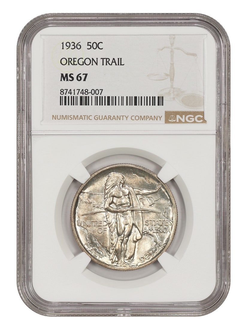 NGC MS67 1936 Oregon 50C Silver Commemorative Low Mintage (1 of 4)