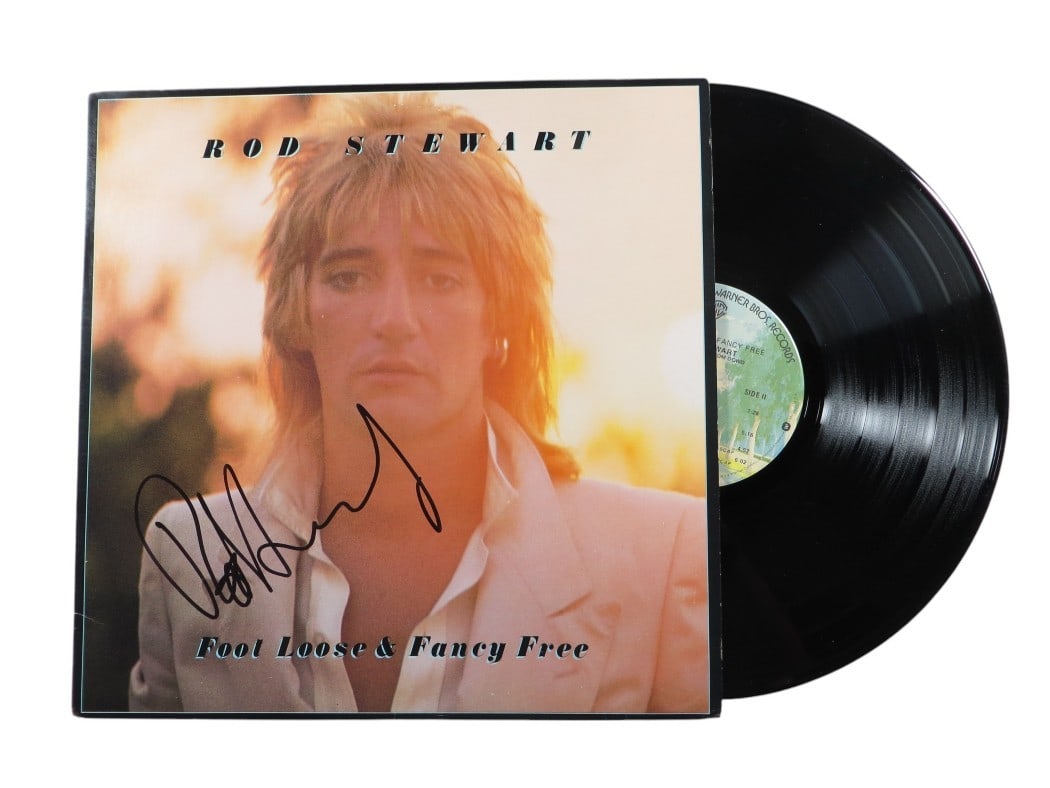 Rod Stewart Autographed Foot Loose & Fancy Free Album Cover BAS Certified: Rod Stewart Autographed Foot Loose & Fancy Free Album Cover BAS Certified Celebrate the legacy of music legend Rod Stewart with this signed album cover of 'Foot Loose & Fancy Free'. This original albu