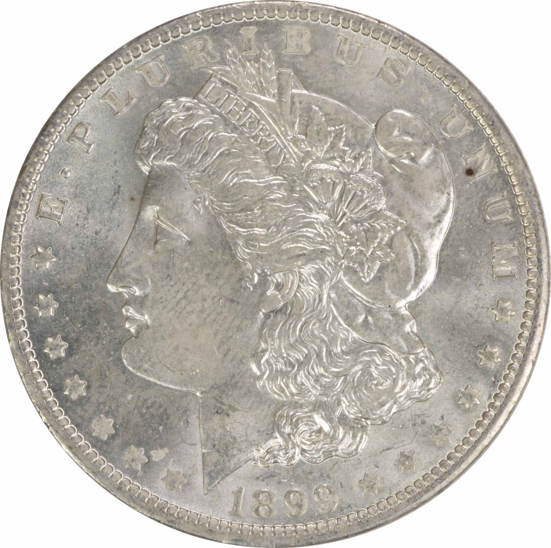 Choice BU 1899-O Silver Morgan Dollar Uncertified Uncirculated US Coin: Choice BU 1899-O Silver Morgan Dollar Uncertified Uncirculated US Coin This 1899-O Morgan Silver Dollar is an uncirculated coin graded as Choice BU. It is composed of silver and was minted in New Orle