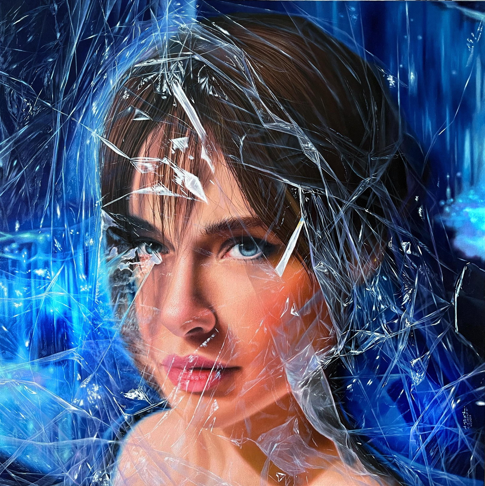 Youth 39x39 Oil Painting by Dmitriy Krestniy Realist Style (1 of 10)