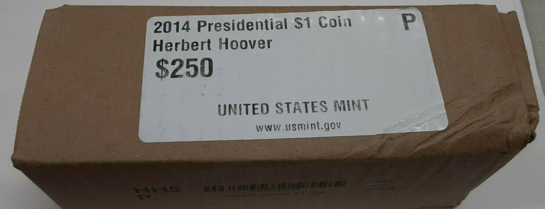 Sealed Mint Box 250 Herbert Hoover Presidential Dollar Coins (1 of 3)