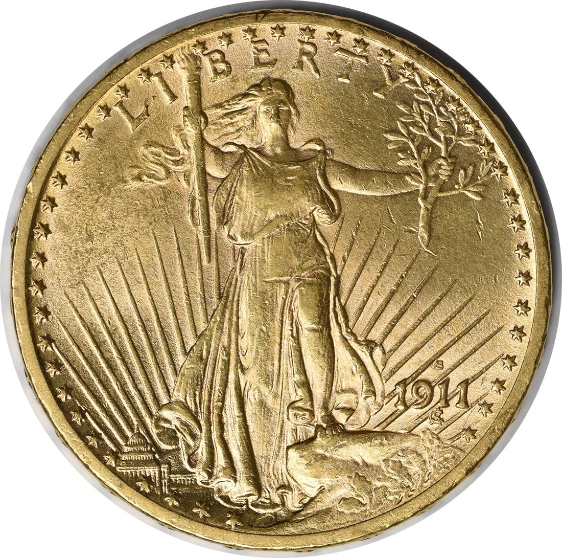 1911 San Francisco $20 Saint Gaudens Gold Coin AU Uncertified (1 of 2)