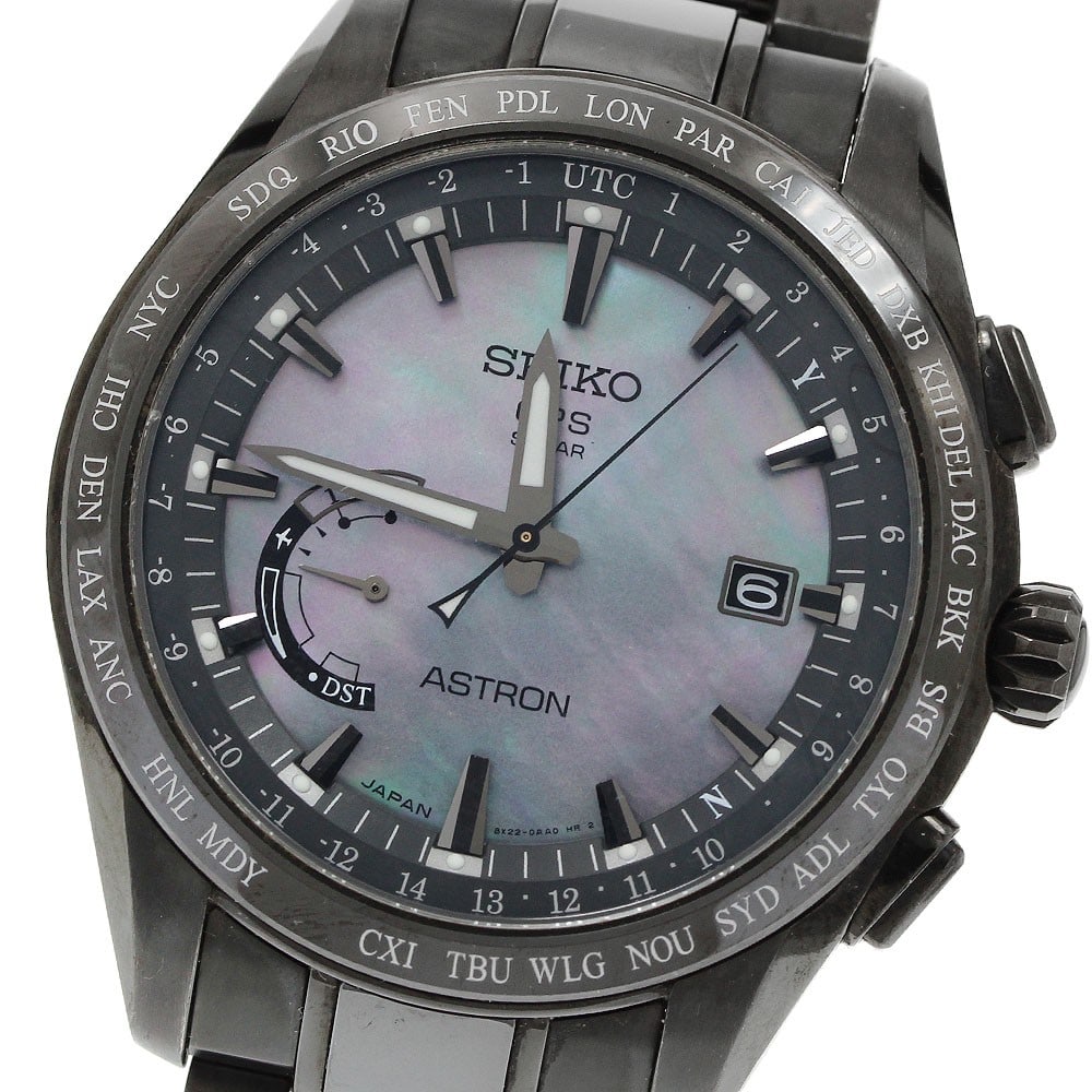 Seiko Astron 2016 limited edition solar radio controlled wristwatch: Seiko Astron 2016 limited edition solar radio controlled wristwatch This Seiko Astron 2016 Limited Edition men's wristwatch features a ceramic and titanium case and band, with a distinctive black shel