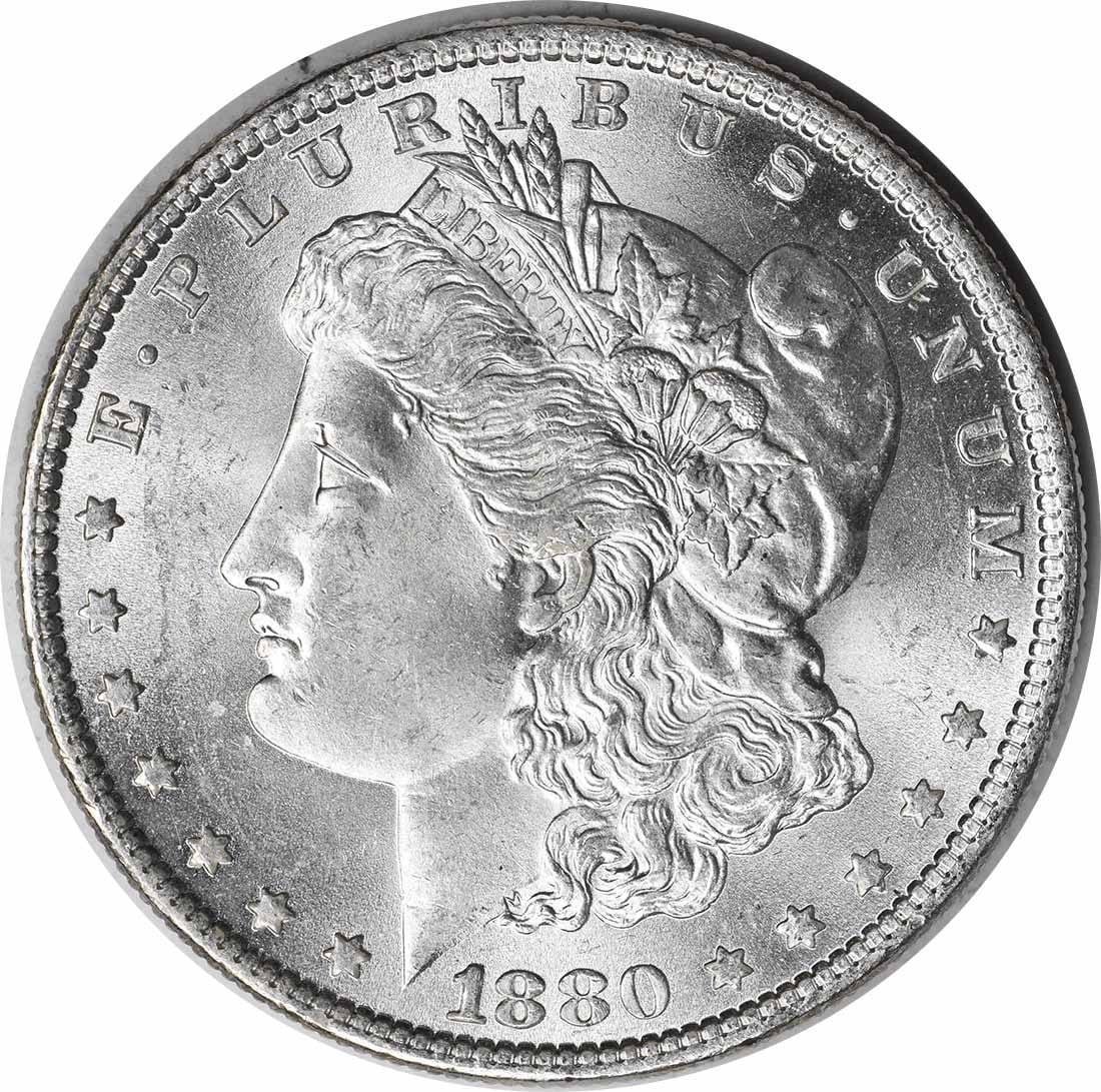Uncirculated 1880-O Silver Dollar Morgan Choice BU Uncertified US Coin: Uncirculated 1880-O Silver Dollar Morgan Choice BU Uncertified US Coin This 1880-O Morgan Silver Dollar is an uncirculated coin graded as Choice BU. It is composed of silver and was minted in New Orle