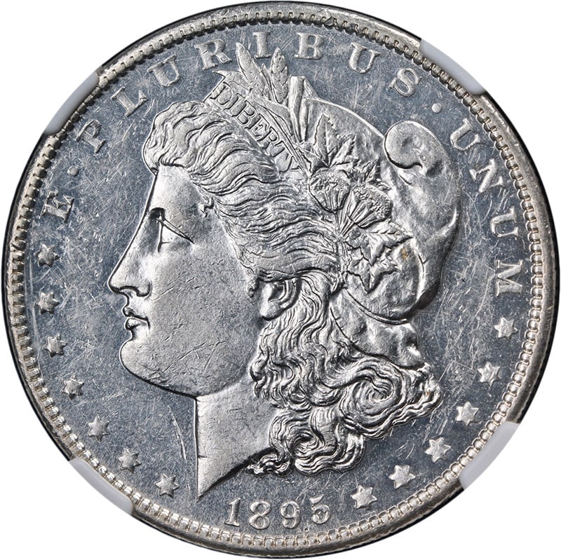 1895-O Morgan Silver Dollar NGC AU58 PL Key Date with Fantastic Luster (1 of 4)