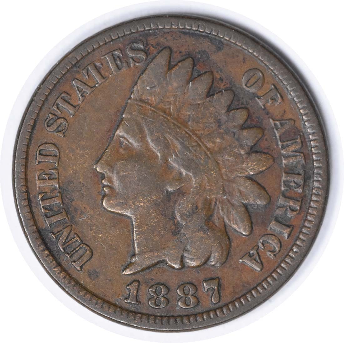 1887 Indian Head Copper Small Cent VF DDO FS-101 S-1 (1 of 2)