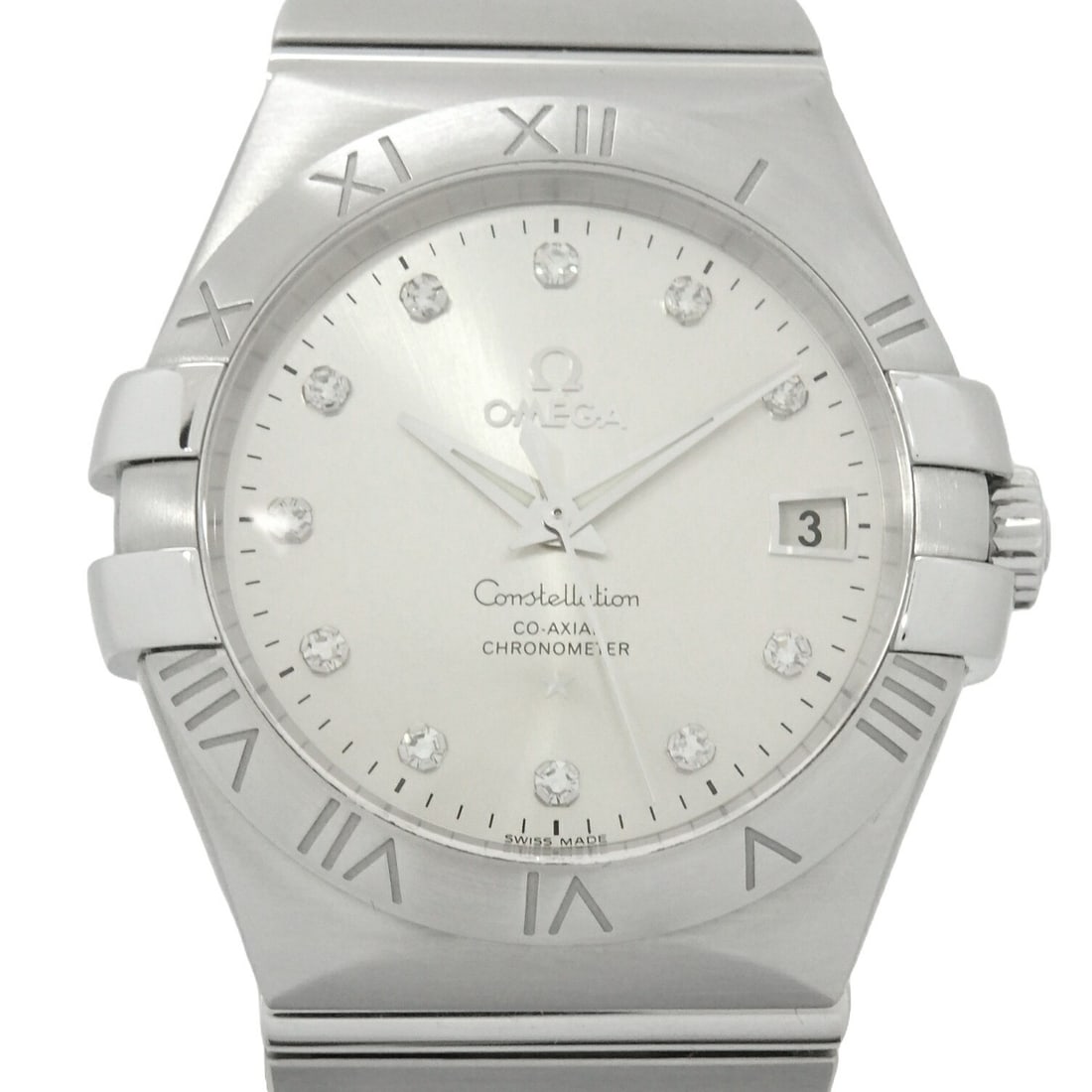 Omega Constellation Co Axial Men's Wristwatch 123.10.35.20.52.001: Omega Constellation Co Axial Men's Wristwatch 123.10.35.20.52.001 This is an Omega Constellation Co-Axial wristwatch designed for men. It is a pre-owned timepiece originating from Switzerland, known f