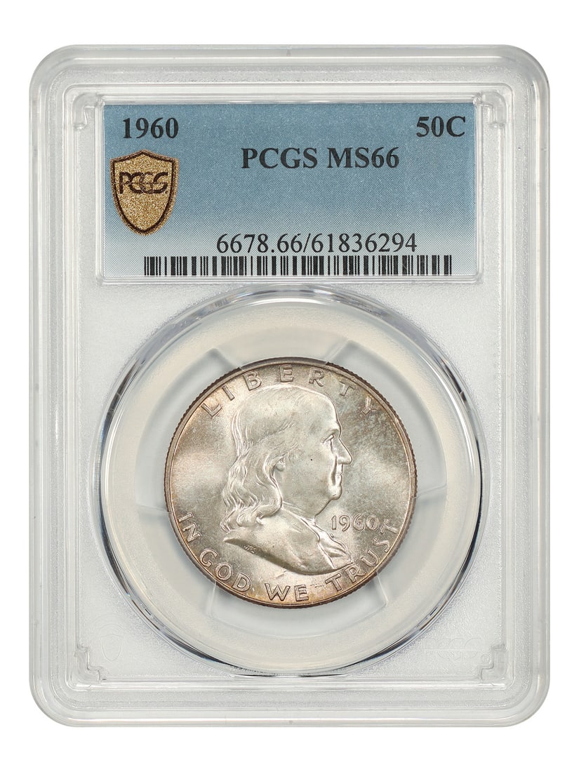 PCGS MS66 1960 Franklin Half Dollar 50C Philadelphia (1 of 5)