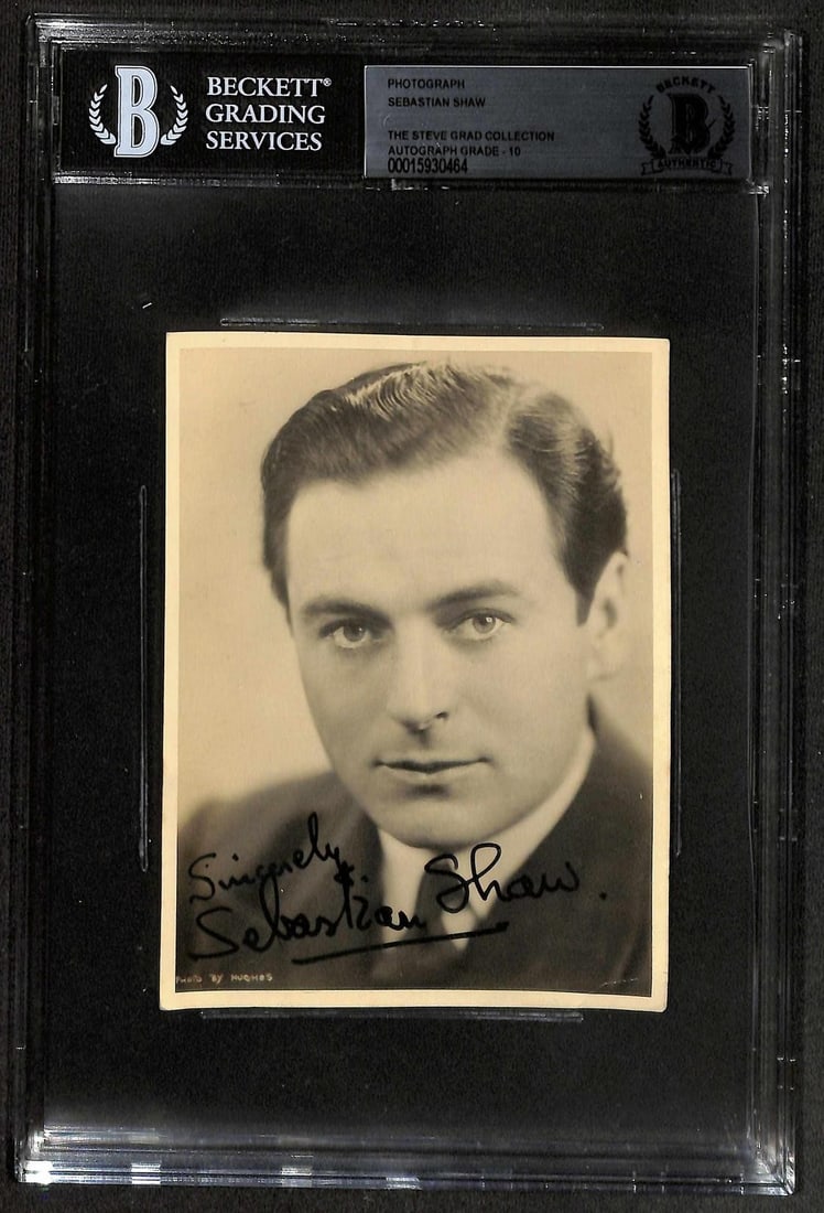 Beckett Slabbed Sebastian Shaw Autographed Vintage Small Photo (1 of 1)