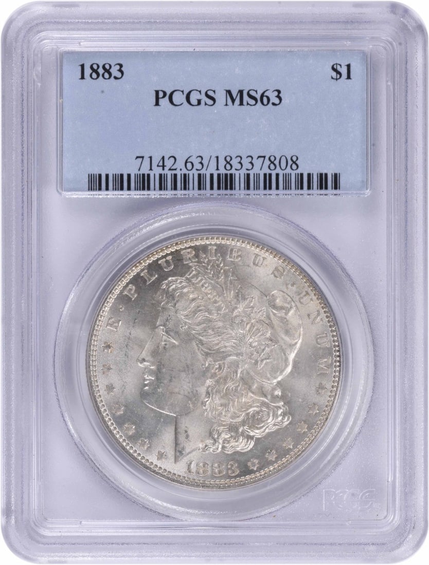1883 Morgan Silver Dollar MS63 PCGS Uncirculated 90% Silver (1 of 2)