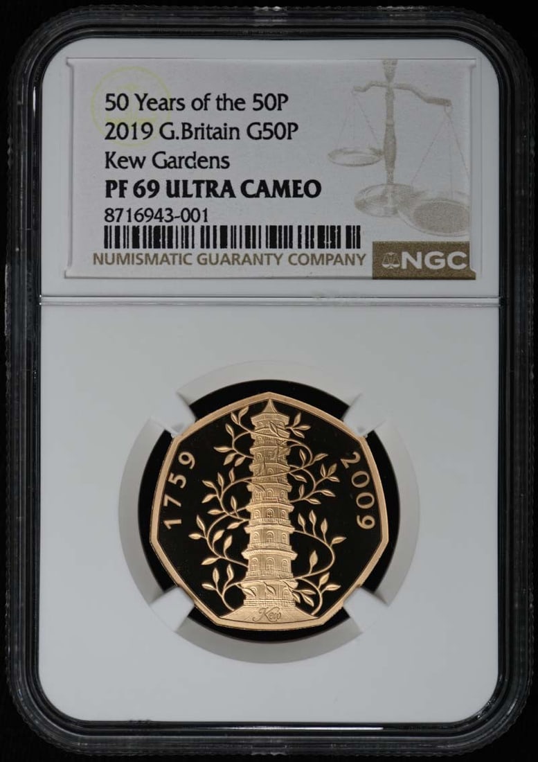 2019 Kew Gardens Gold 50 Pence NGC PR69DCAM United Kingdom Coin (1 of 2)