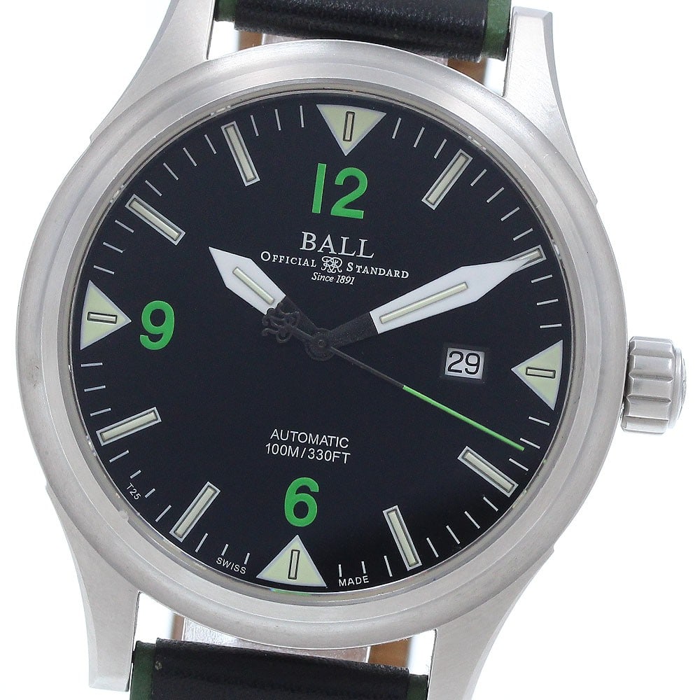 BALLWATCH Stokeman 2 Automatic Date Men's Wristwatch: BALLWATCH Stokeman 2 Automatic Date Men's Wristwatch This BALLWATCH Stokeman II Date men's wristwatch features a stainless steel case paired with a black dial and an automatic movement. The watch incl