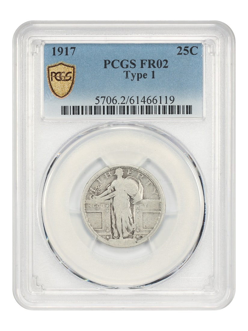 Standing Liberty Quarter 1917 25C Type 1 PCGS Fair 02 (1 of 2)