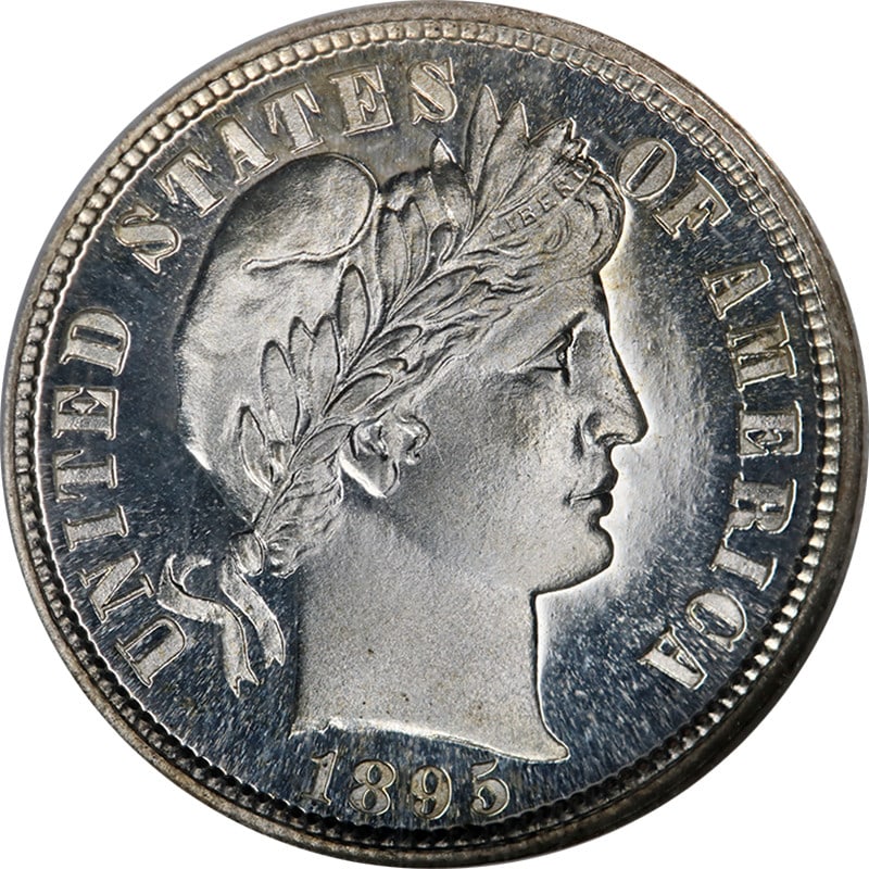 1895 Barber Dime NGC PF68 Cameo Uncirculated Silver Coin (1 of 4)