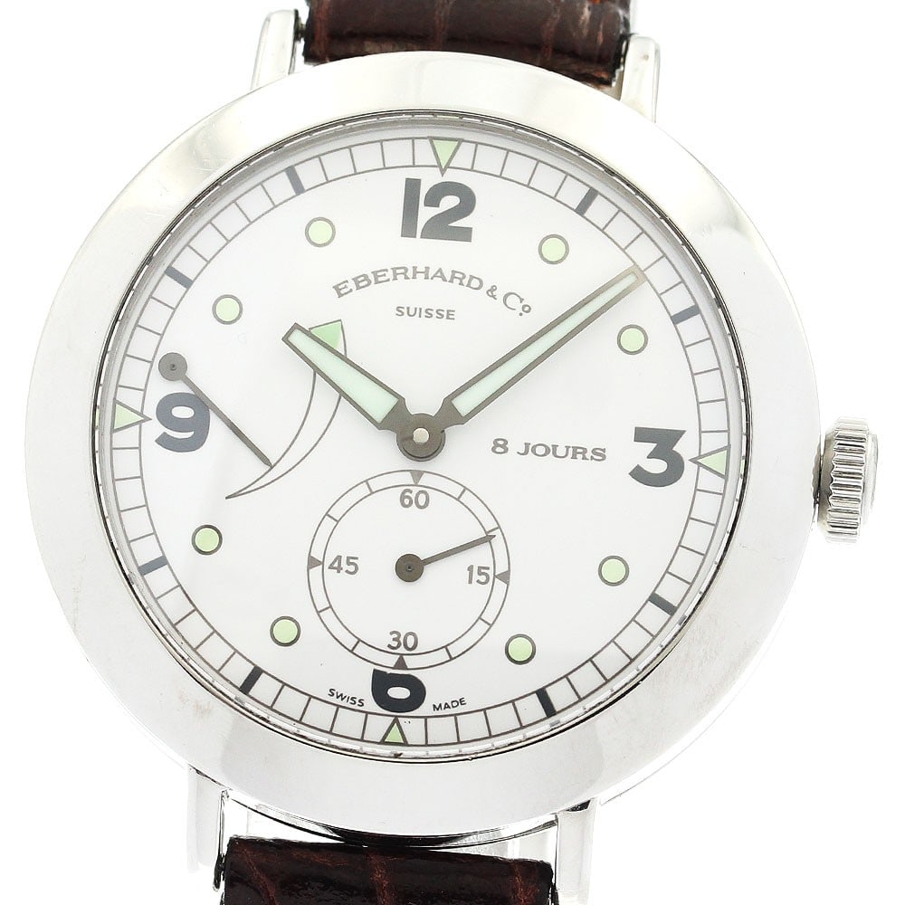 Eberhard Postillon 21022 Men's Wristwatch Small Seconds 8 Jours: Eberhard Postillon 21022 Men's Wristwatch Small Seconds 8 Jours Eberhard 21022 wristwatch with a small seconds display and 8-day power reserve. This pre-owned men's watch is Swiss-made and identified 