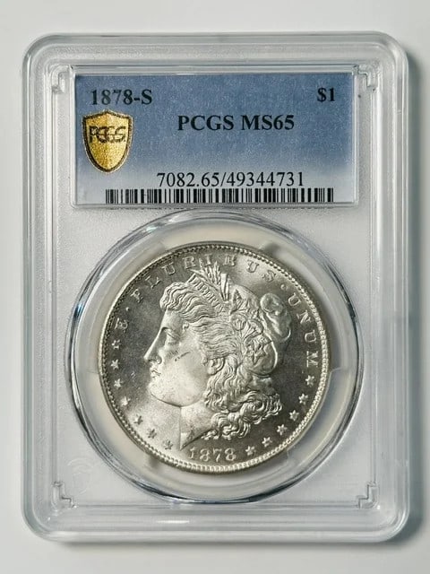 PCGS MS-65 1878-S Morgan Silver Dollar $1 (1 of 4)