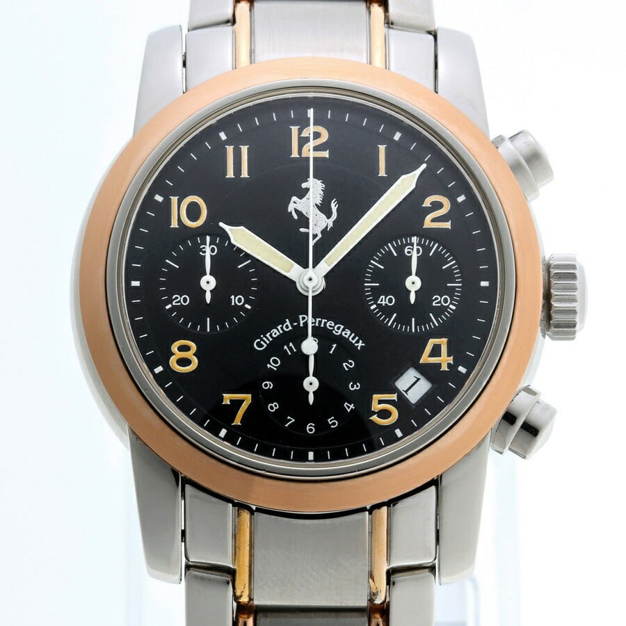 Girard Perregaux Ferrari Chronograph 8020 Automatic Wristwatch: Girard Perregaux Ferrari Chronograph 8020 Automatic Wristwatch This is a Girard-Perregaux Ferrari Chronograph 8020 men's wristwatch featuring an automatic movement. The watch is crafted from stainless