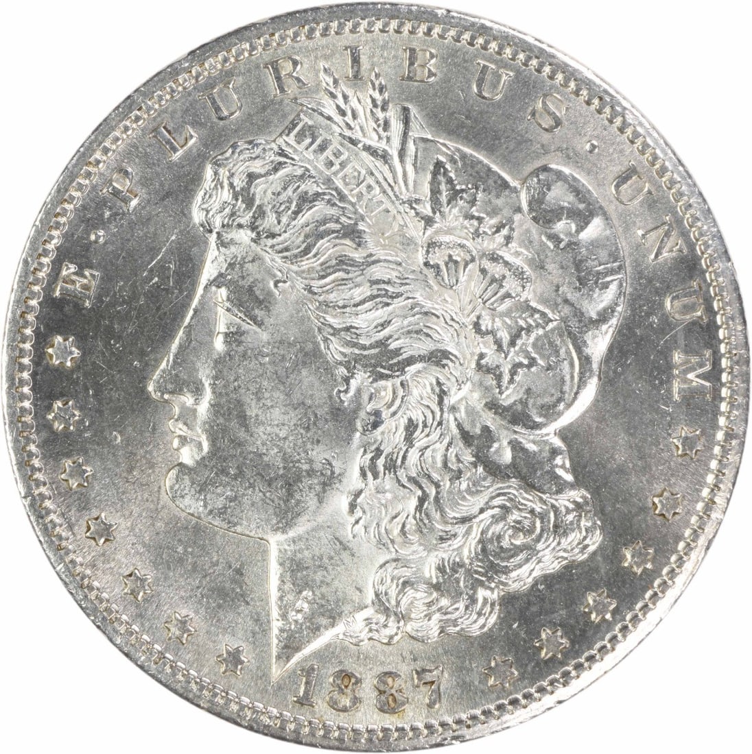 1887 S Morgan Dollar Uncirculated San Francisco Mint Silver $1: 1887 S Morgan Dollar Uncirculated San Francisco Mint Silver $1 1887-S Morgan Silver Dollar in uncirculated condition and uncertified. This United States coin features a 90% silver and 10% copper compo