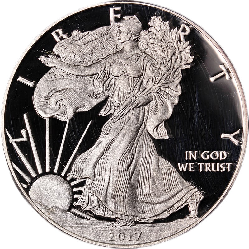 PCGS PR69 DCAM 2017-W Silver American Eagle Trump 2020 Label (1 of 4)