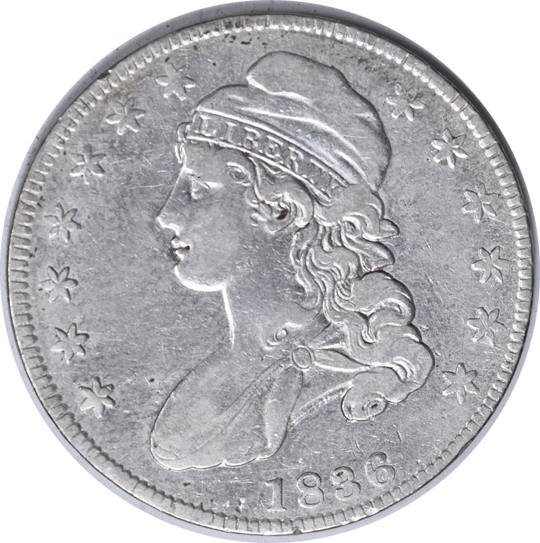 1836 Bust Silver Half Dollar 50C by John Reich Uncertified (1 of 2)