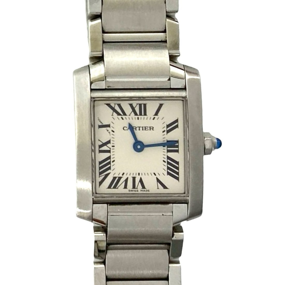 Cartier Tank Francaise Women Quartz Wristwatch Stainless Steel Box (1 of 9)