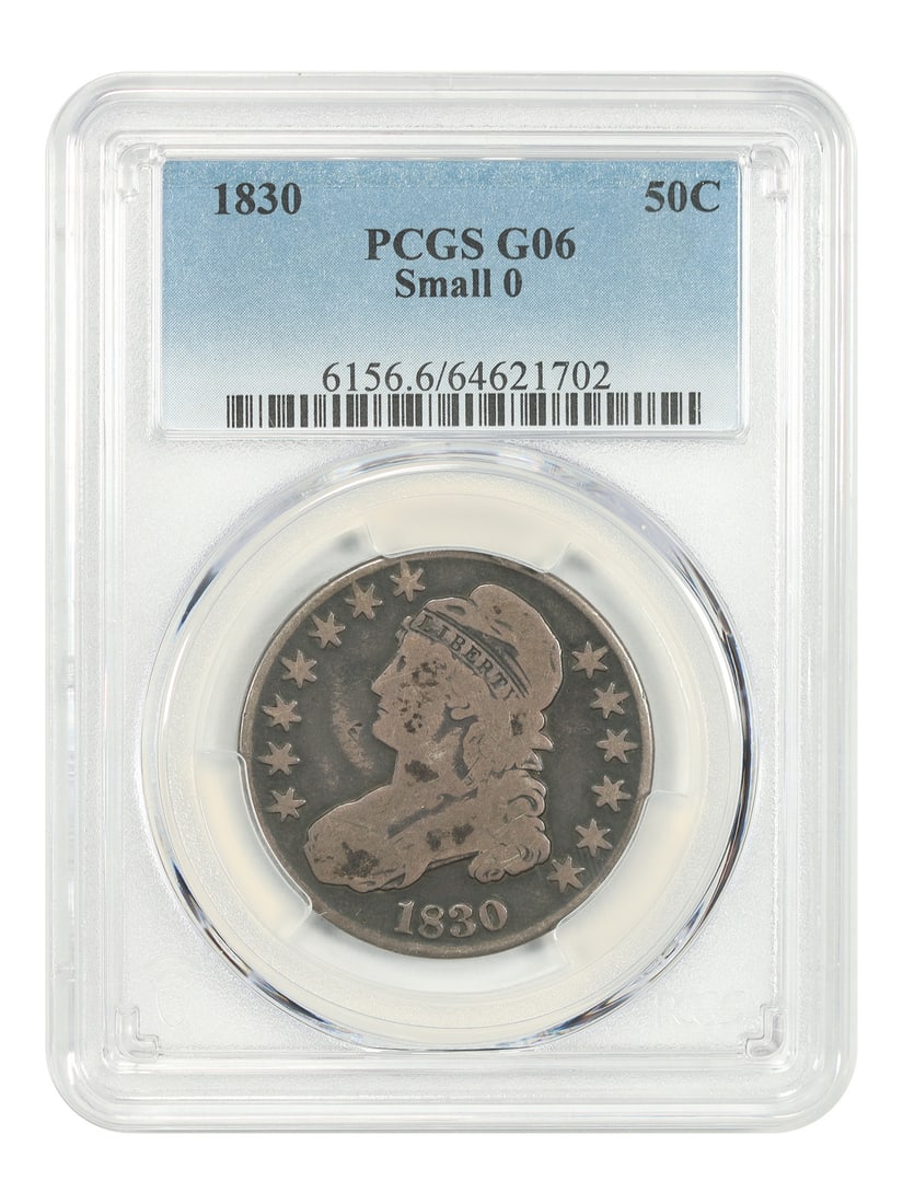1830 Capped Bust Half Dollar 50C PCGS Good 06 Small 0 (1 of 4)