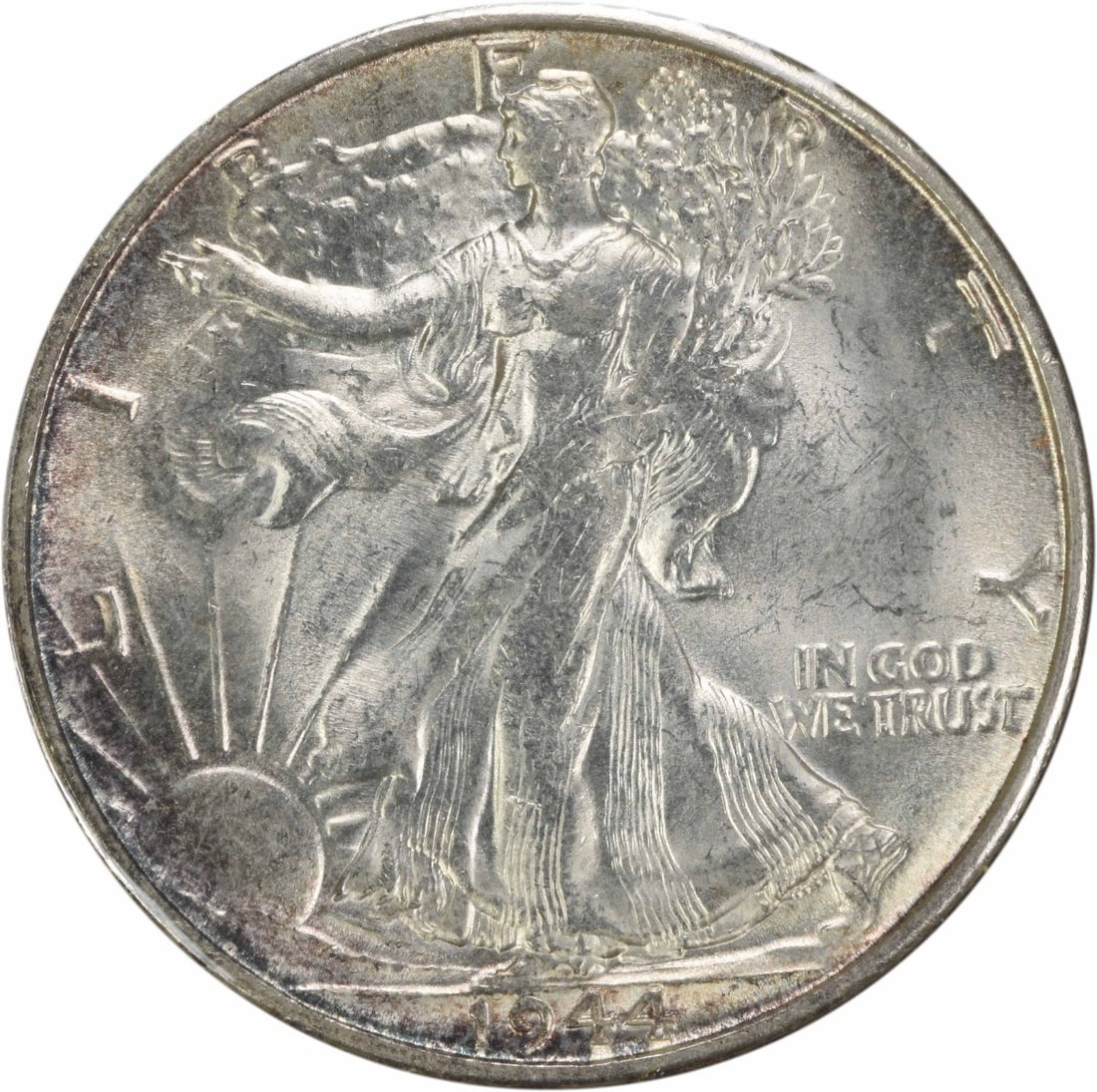 1944 S RPM1 Walking Liberty Silver Half Dollar Choice BU Uncirculated: 1944 S RPM1 Walking Liberty Silver Half Dollar Choice BU Uncirculated This 1944-S/S Walking Liberty Silver Half Dollar RPM1 is a Choice Brilliant Uncirculated coin. Struck at the San Francisco Mint, i