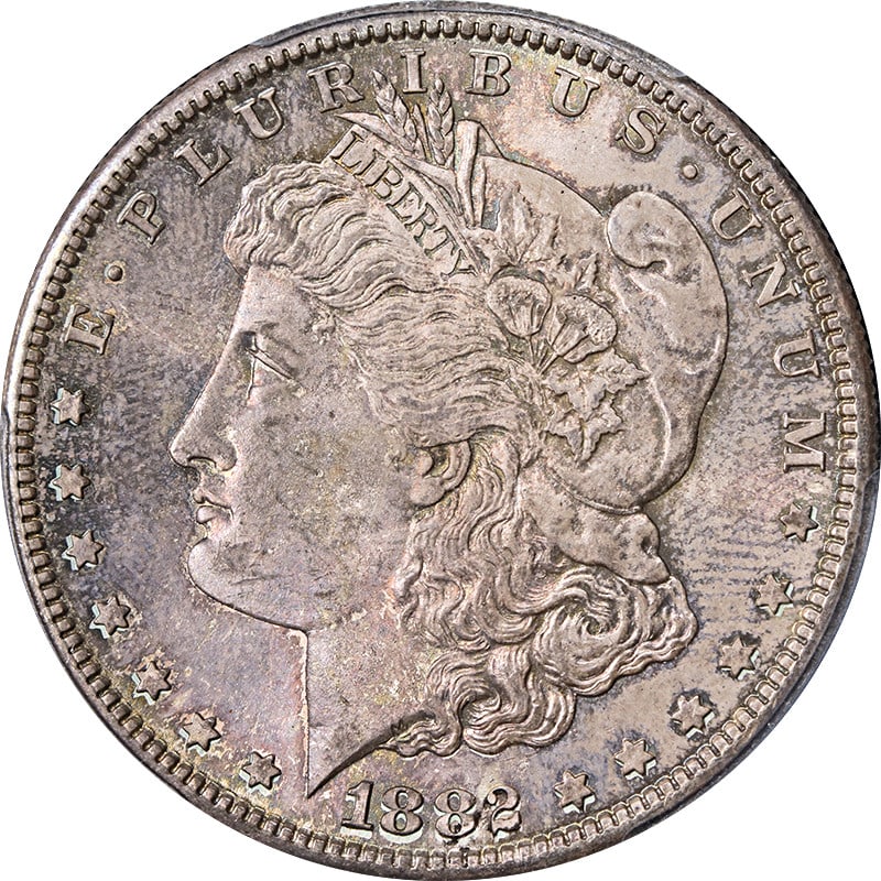 PCGS MS66 1882 San Francisco Morgan Dollar With Toned Silver Finish (1 of 4)