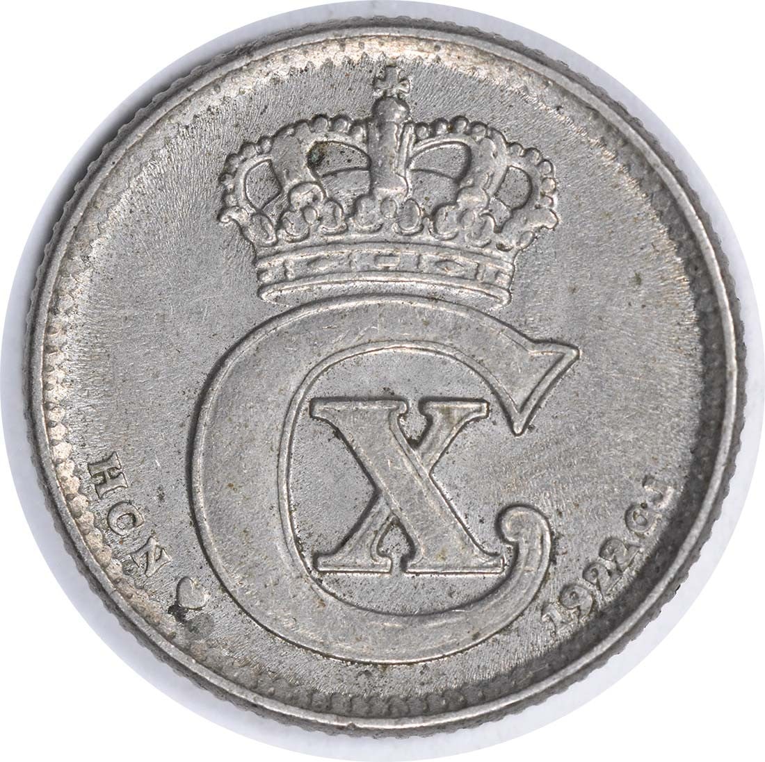 1922 Denmark 10 Ore Coin KM818.2A Nickel Uncertified AU (1 of 2)