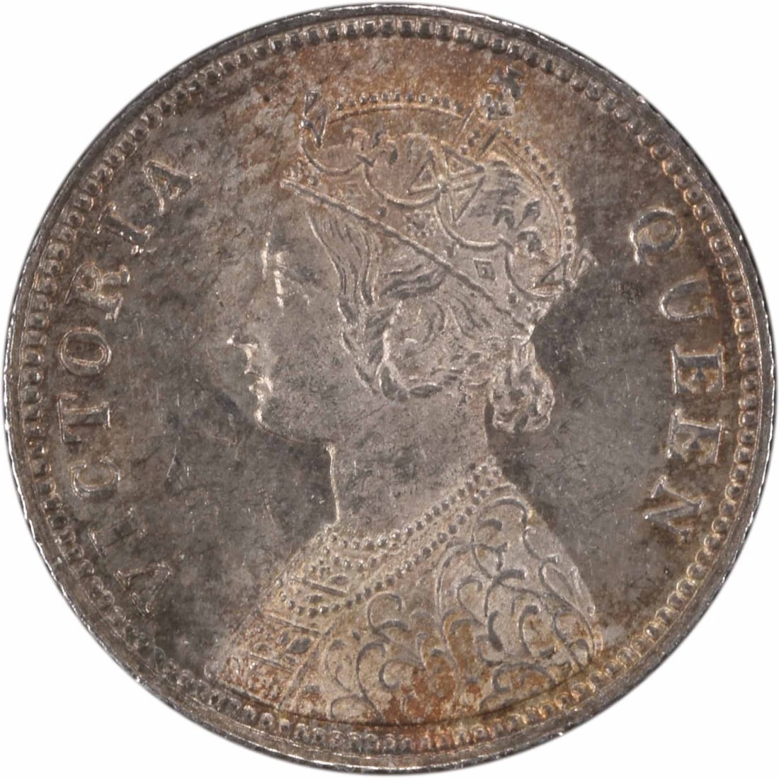 1862 British India 1/4 Rupee Silver Choice BU Uncertified Coin (1 of 2)