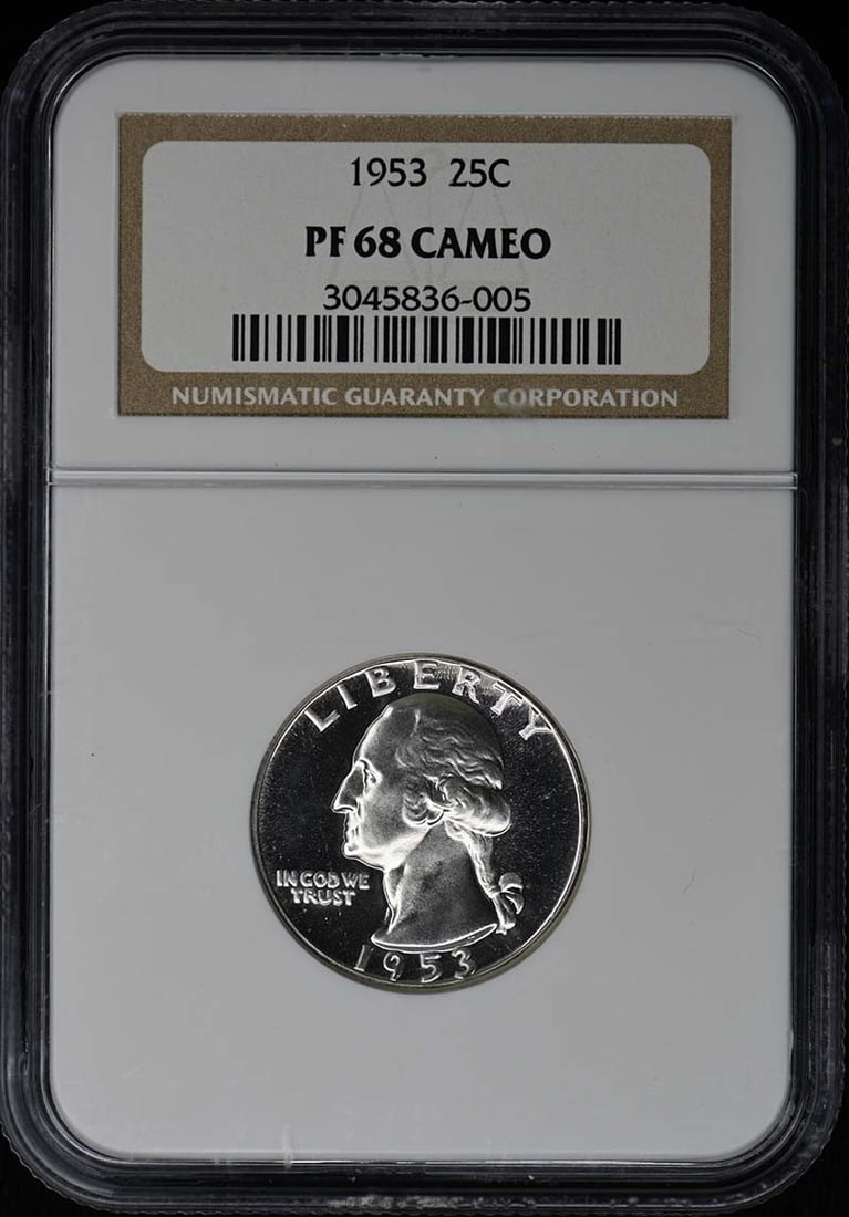 1953 Washington Quarter Proof NGC PR68 Cameo (1 of 2)