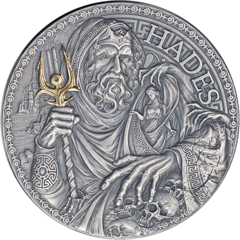 2025 Cameroon 2oz Silver 2000 Francs Hades Coin Greek Mythology OGP (1 of 3)