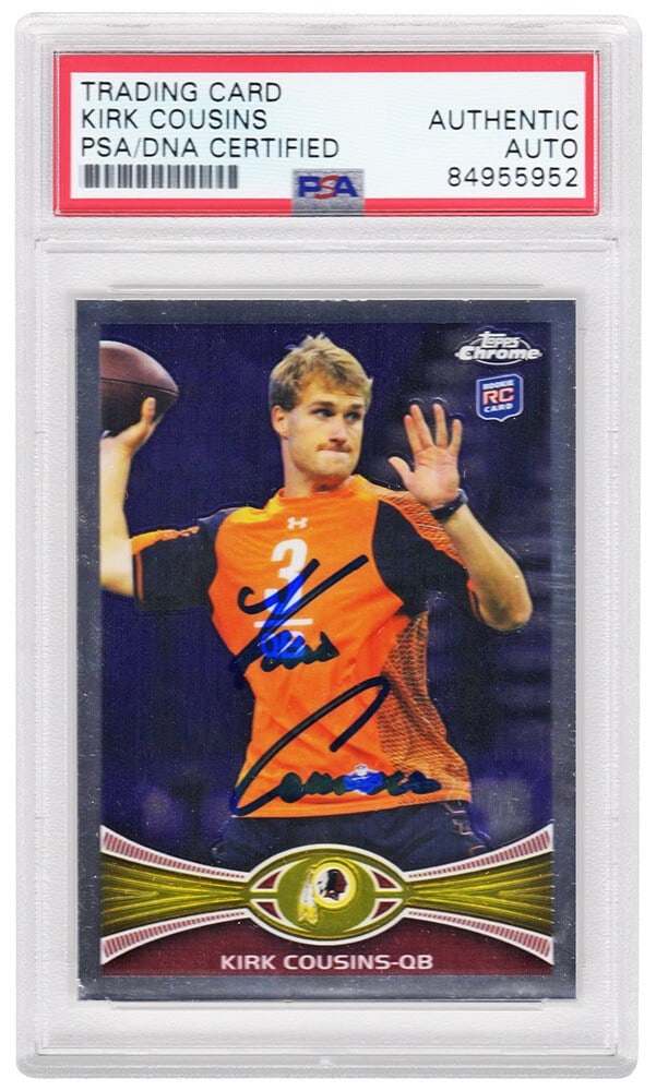 Kirk Cousins Signed 2012 Topps Chrome Rookie Card #146 PSA Slabbed (1 of 2)