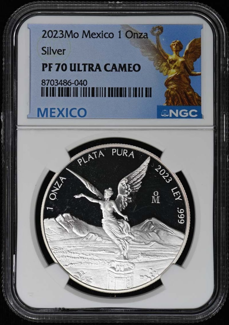 2023 Mexico Silver Libertad 5 Coin NGC PR70DCAM Proof Set: 2023 Mexico Silver Libertad 5 Coin NGC PR70DCAM Proof Set This 2023 Mexico Silver Libertad 5-piece set includes the 1 Onza, 1/2, 1/4, 1/10, and 1/20 ounce coins. Each coin is graded PR70DCAM by NGC, i