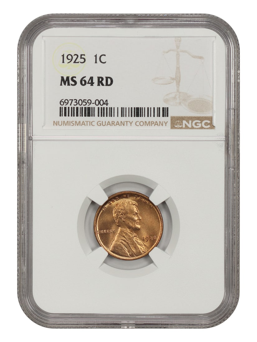 NGC MS64RD 1925 Lincoln Wheat Cent 1C RD Philadelphia (1 of 4)