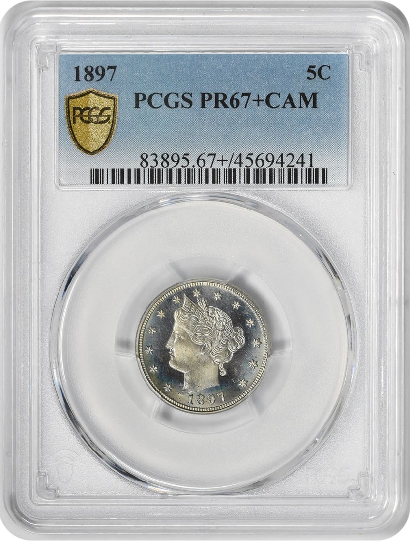 PCGS PR67 CAM 1897 Liberty 5C Proof Nickel (1 of 4)