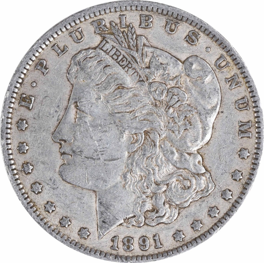 1891-O Morgan Silver Dollar XF Uncertified New Orleans Mint Coin: 1891-O Morgan Silver Dollar XF Uncertified New Orleans Mint Coin This 1891-O Morgan Silver Dollar showcases a rich history and exquisite craftsmanship. Struck in 90% silver and 10% copper, this coin f