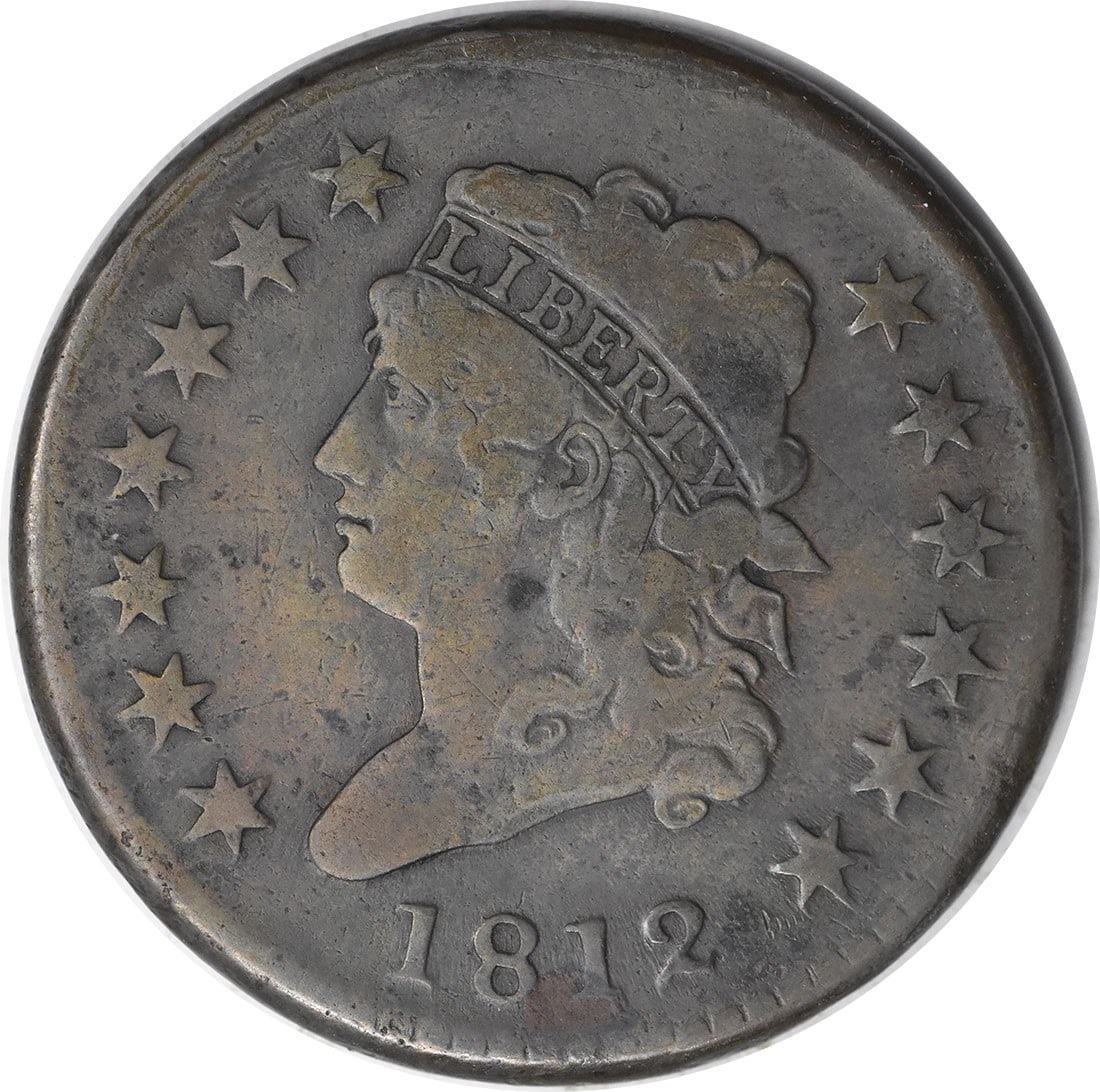 1812 Large Cent Classic Head Copper Coin VF Uncertified (1 of 2)