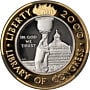 2000 W Library of Congress Gold $10 CAC PR70DCAM: 2000 W Library of Congress Gold $10 CAC PR70DCAM This is an original 2000-W Library of Congress Commemorative Bimetallic Gold $10 coin. The coin features superb eye appeal, fantastic luster, and a str