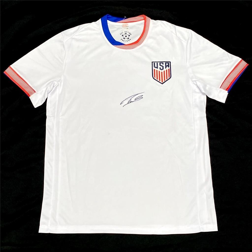 Signed Tim Weah USMNT Team USA Soccer Jersey JSA (1 of 5)