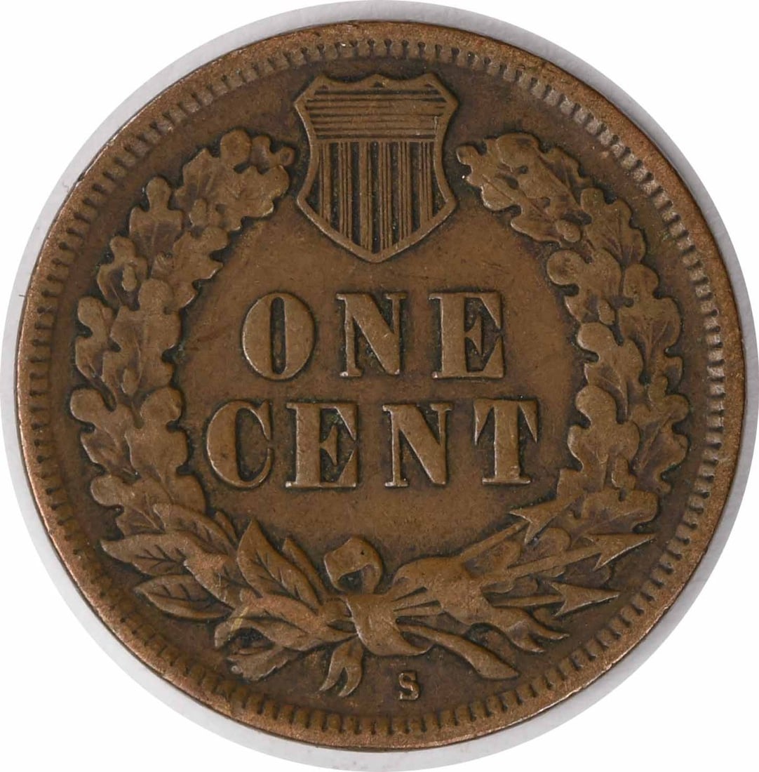1908-S Indian Head Copper Small Cent VF - 2