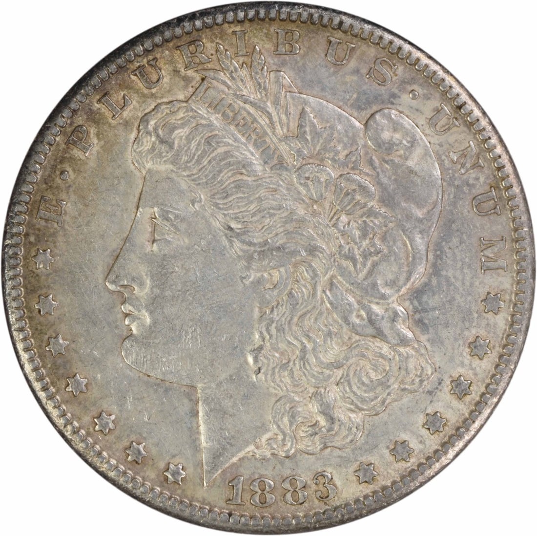 San Francisco 1883 Morgan Dollar AU Grade 90 Percent Silver Uncertified: San Francisco 1883 Morgan Dollar AU Grade 90 Percent Silver Uncertified This 1883-S Morgan Silver Dollar is an AU (About Uncirculated) grade coin from the San Francisco Mint. Composed of 90% silver an