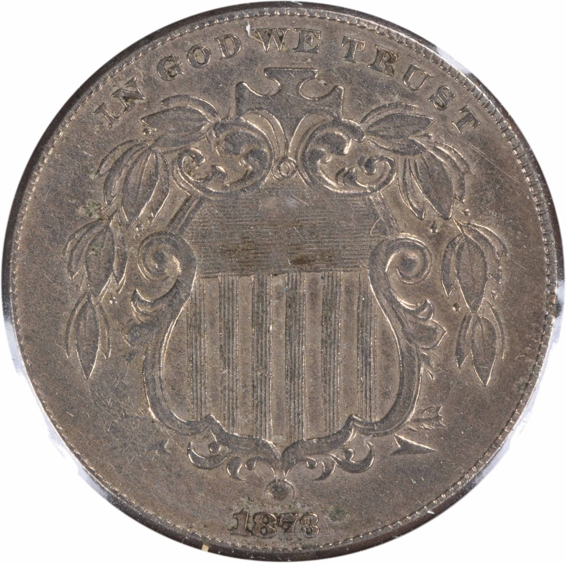 1873 Shield Nickel 5C James Barton Longacre Design Uncertified (1 of 2)