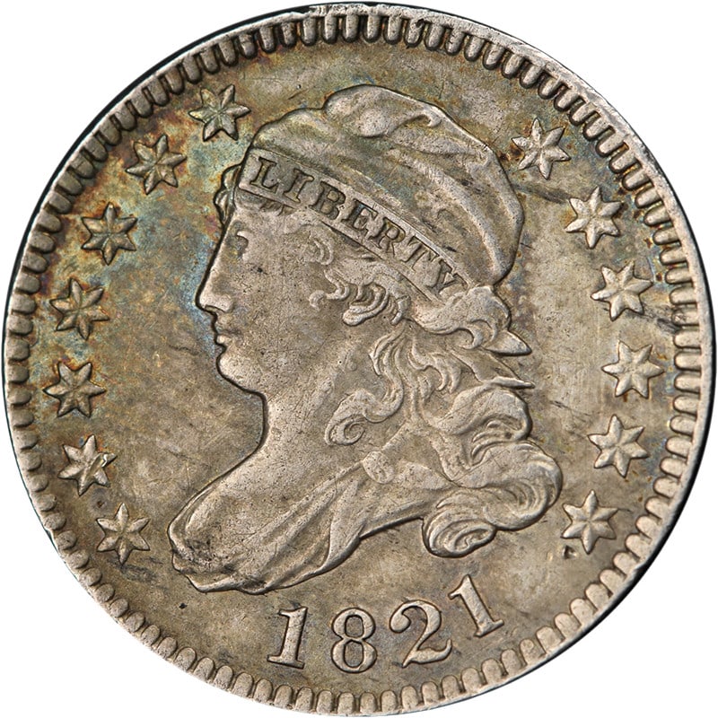 1821 Silver Bust Dime United States Choice XF AU Grade (1 of 2)