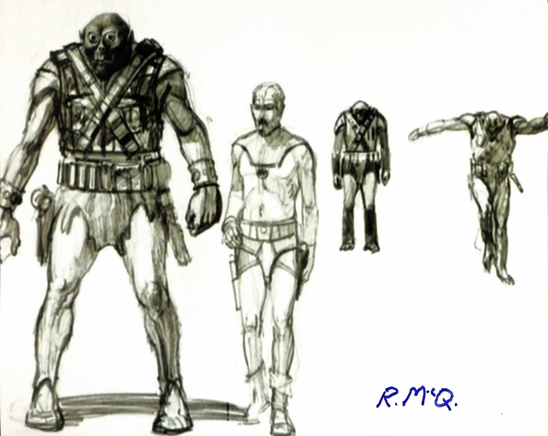 Ralph McQuarrie Signed Star Wars Chewbacca and Han 8x10 Photo Beckett Authenticated (1 of 1)
