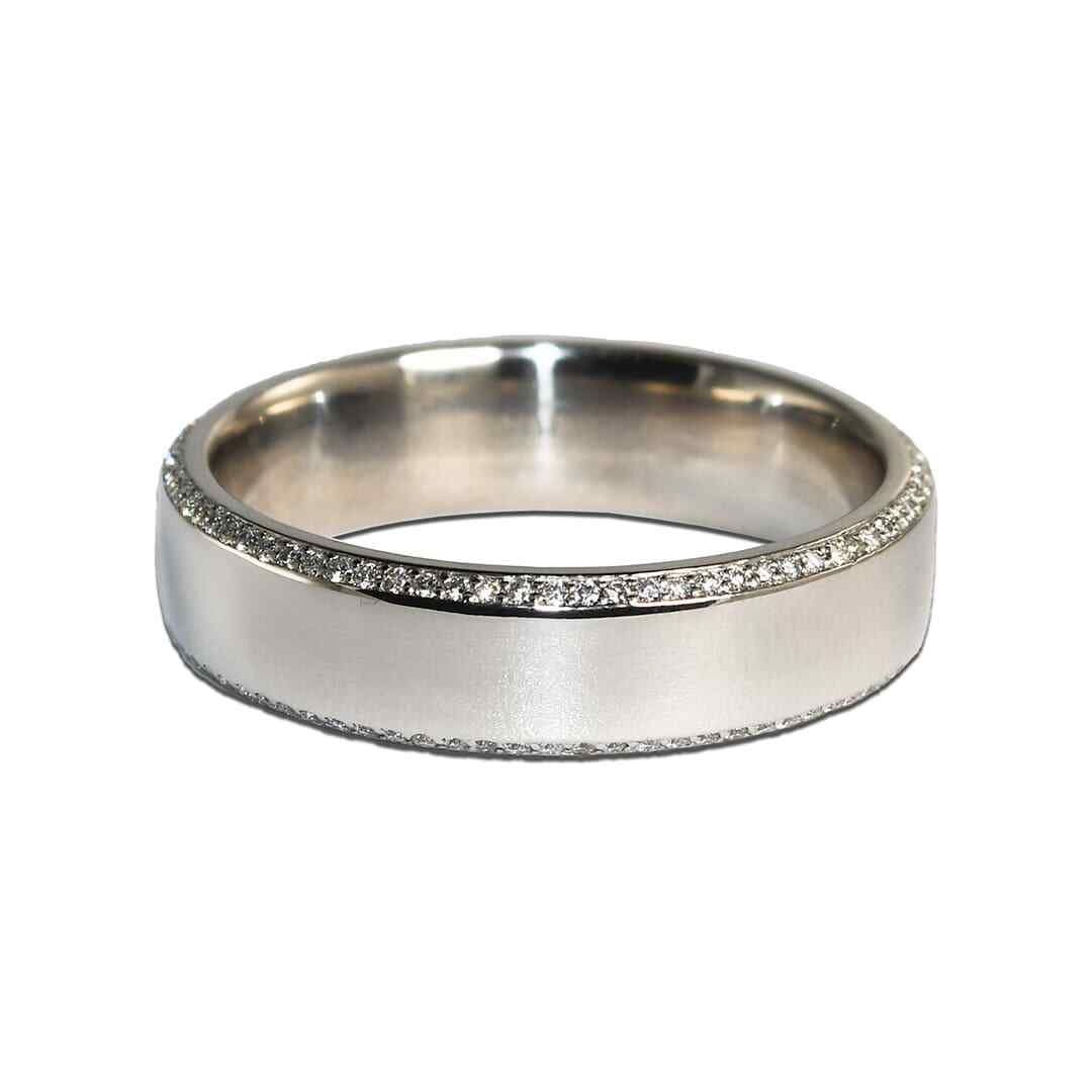 Brilliant Earth Platinum Diamond Eternity Band Size 11 0.30ct: Brilliant Earth Platinum Diamond Eternity Band Size 11 0.30ct This men's eternity wedding ring by Brilliant Earth features a platinum band adorned with tiny round brilliant cut diamonds set along the 
