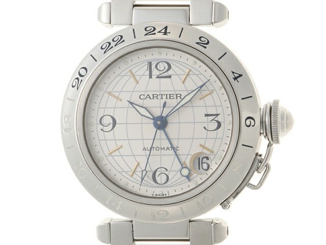 Cartier Pasha C Meridian Unisex Automatic Wristwatch Stainless Steel Silver (1 of 5)
