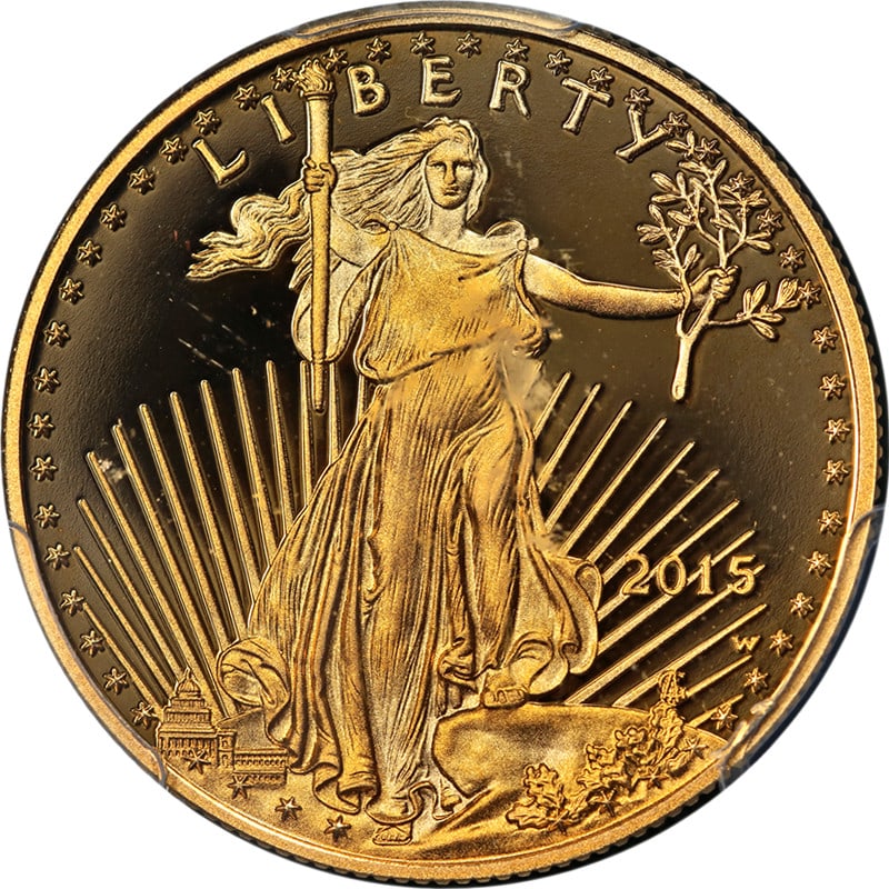 2015-W Gold American Eagle $25 PCGS PR70 DCAM First Strike Coin (1 of 4)