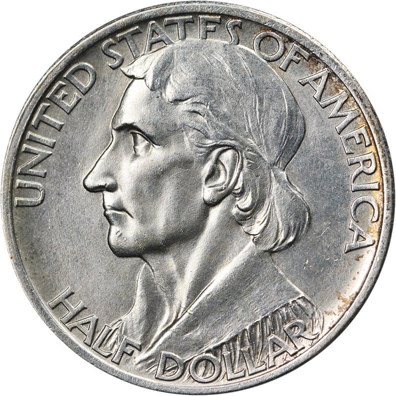 1938-S Boone Silver Half Dollar Choice BU Details (1 of 2)
