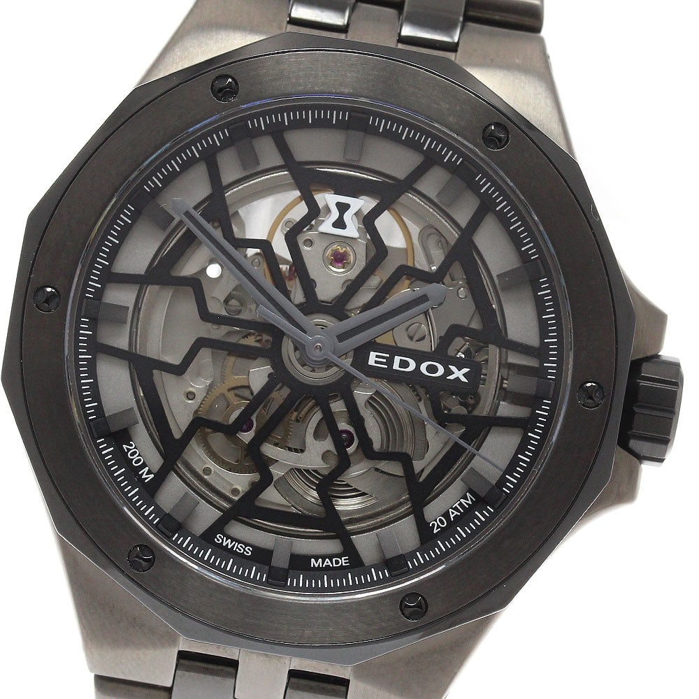 EDOX Delfin Meccano Skeleton Automatic Men's Wristwatch 85303 (1 of 6)